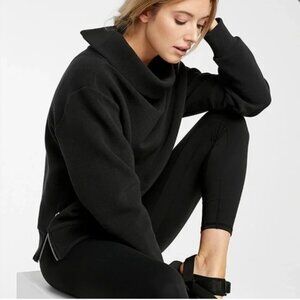 Varley Simon Black Textured Sweatshirt